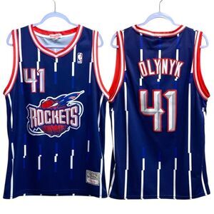 Mitchell & Ness Houston Rockets Kelly Olynyk Jersey XL Navy Throwback NBA